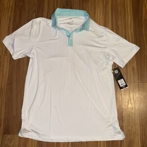 Head Golf Men's Two-Tone Performance Polo Shirt White/Ocean Size XL
